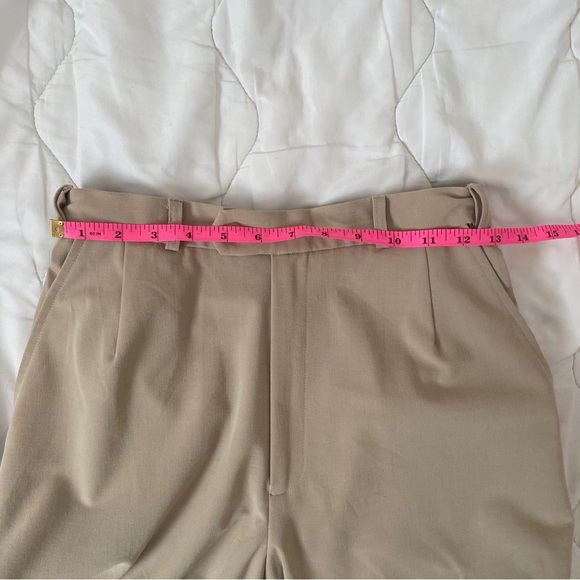 Norm Thompson Vintage Women’s Pleated Khaki Pants Tan Heigh-Waist Trousers Sz 8 - Picture 4 of 8